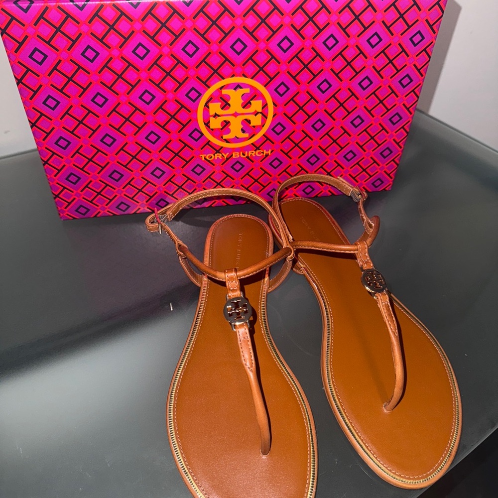 Tory Burch Emmy Sandal Bourbon - Picture 6 of 13